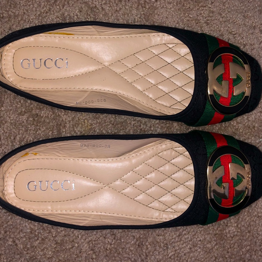 Black Designer style flats size 8